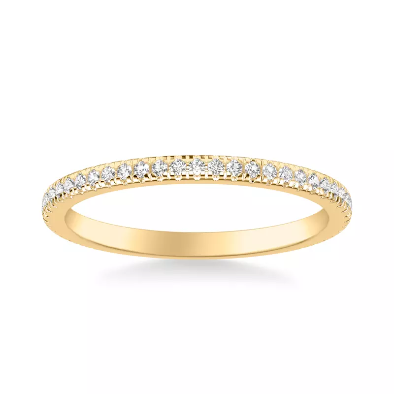 18K Yellow Gold Paloma Pavé Band