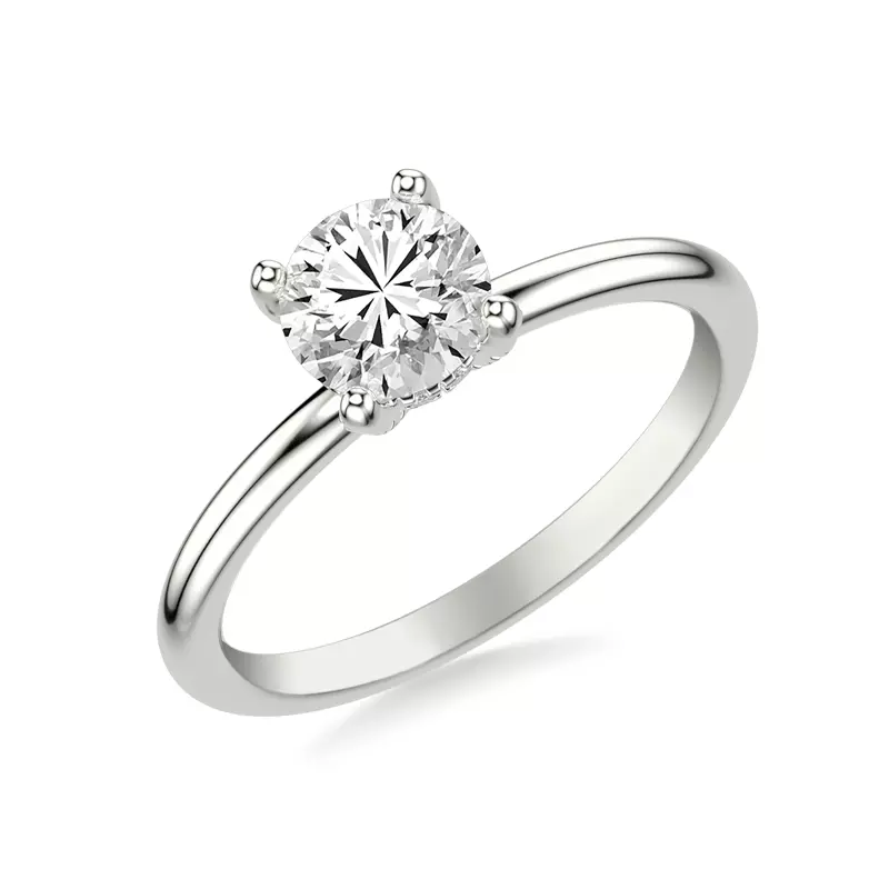 18K White Gold Paloma Diamond Prong Engagement Ring