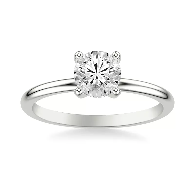 18K White Gold Paloma Diamond Prong Engagement Ring