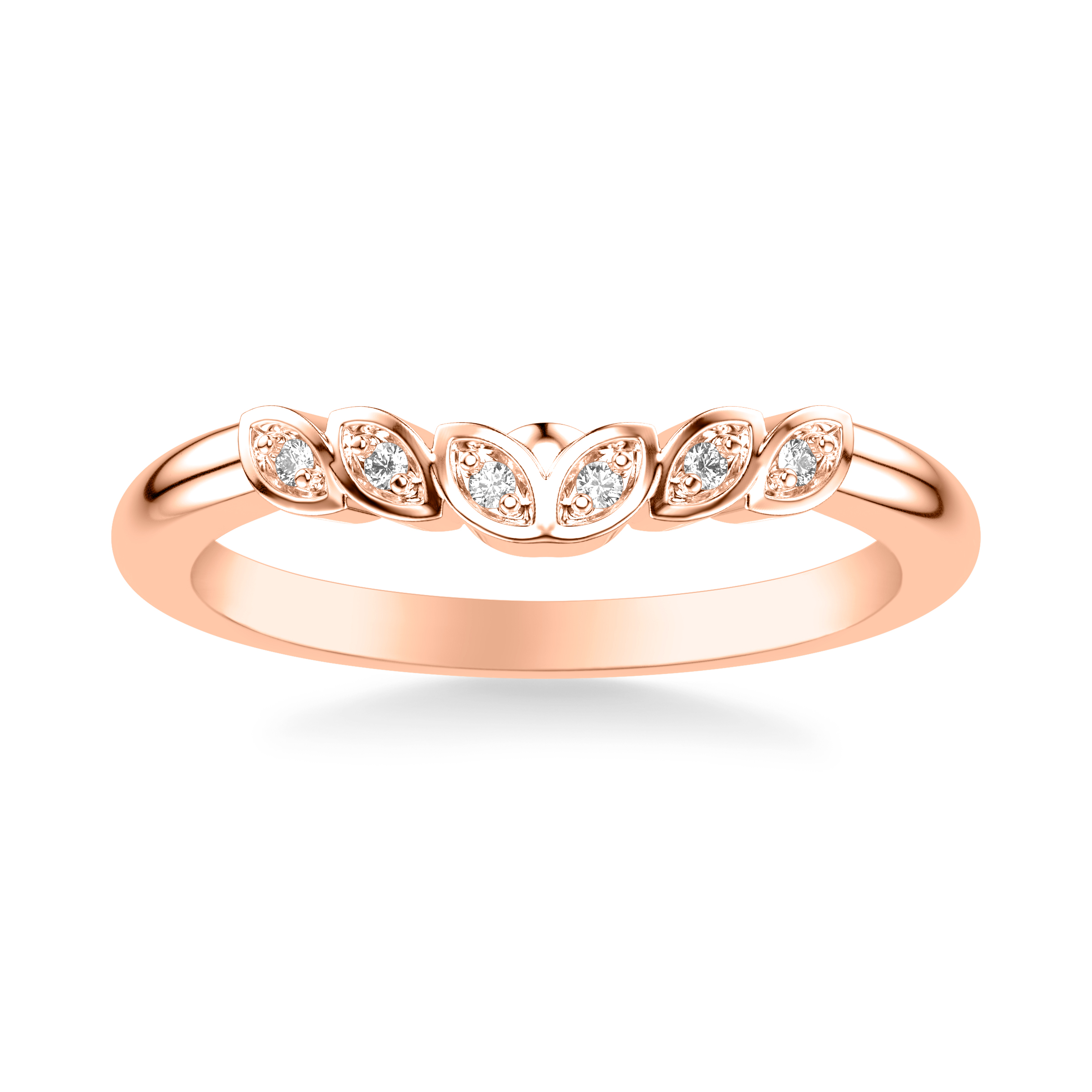 14K Rose Gold Cady Diamond Band