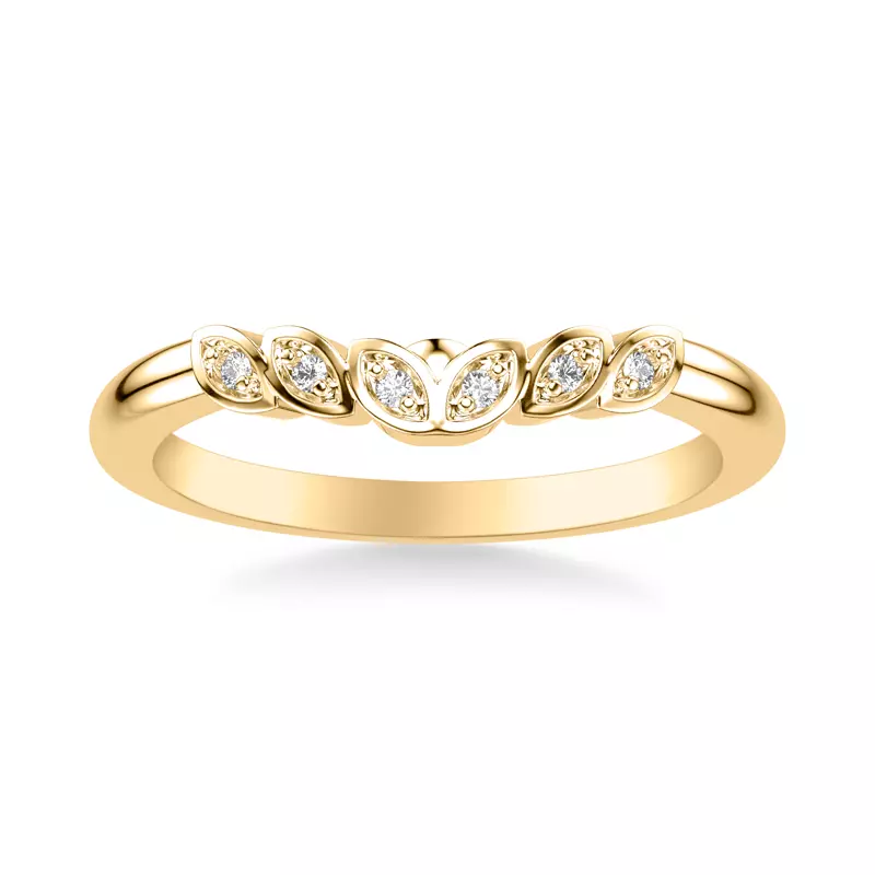 14K Yellow Gold Cady Diamond Band