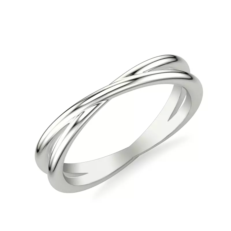 Platinum High-Polished Crossover Band