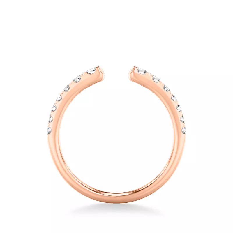 14K Rose Gold Zahara Graduated Diamond Open Band
