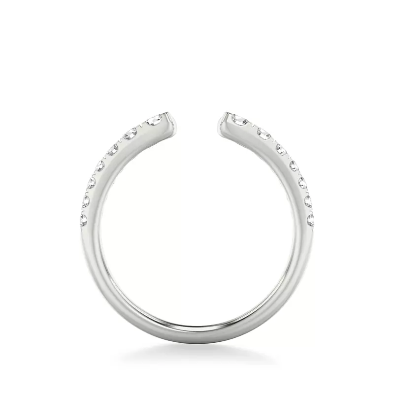 18K White Gold Zahara Graduated Diamond Open Band