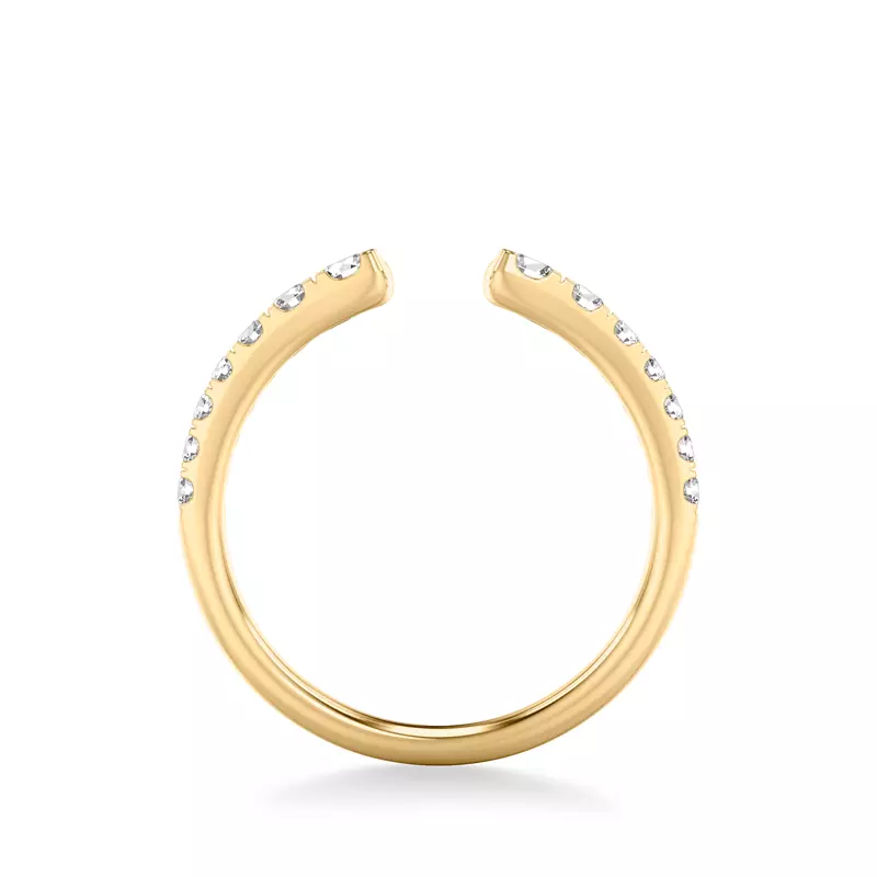 18K Yellow Gold Zahara Graduated Diamond Open Band