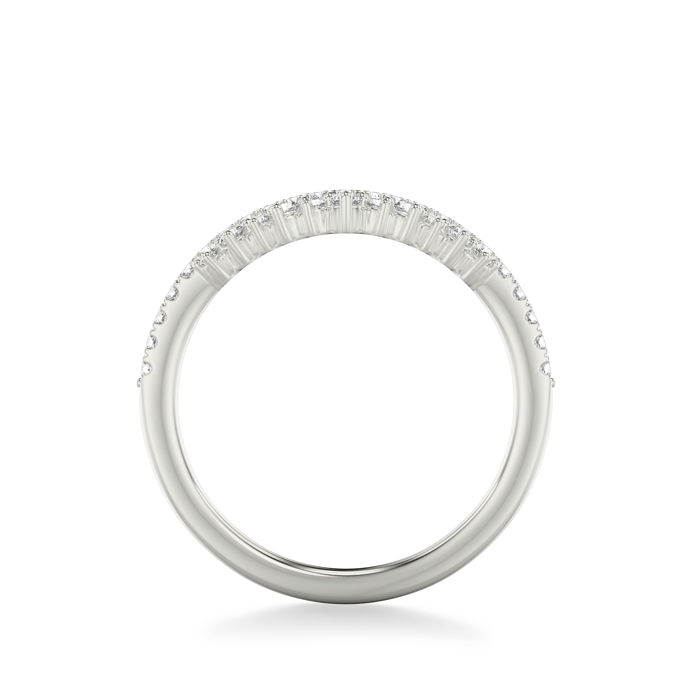Platinum Tiara Diamond Curved Band