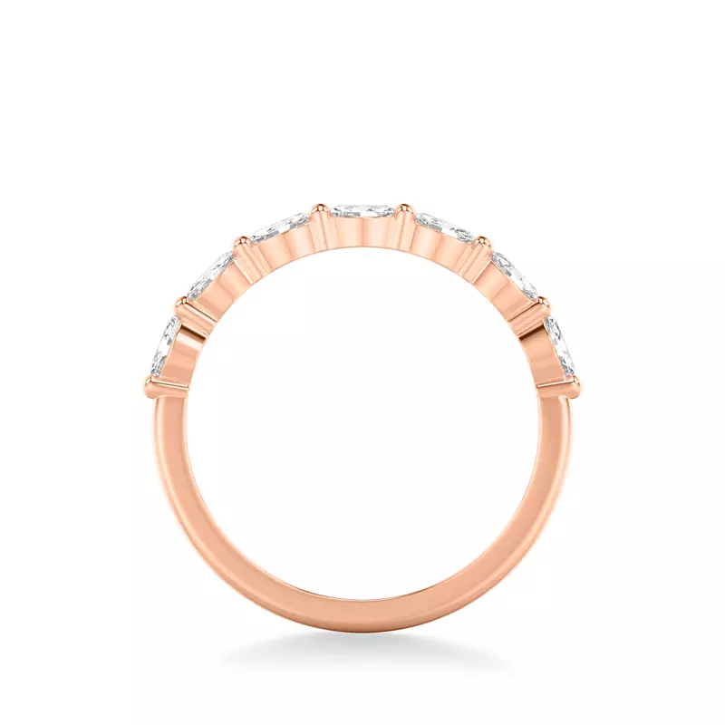 14K Rose Gold Petite Marquise Diamond Band (1/3 ct. tw.)