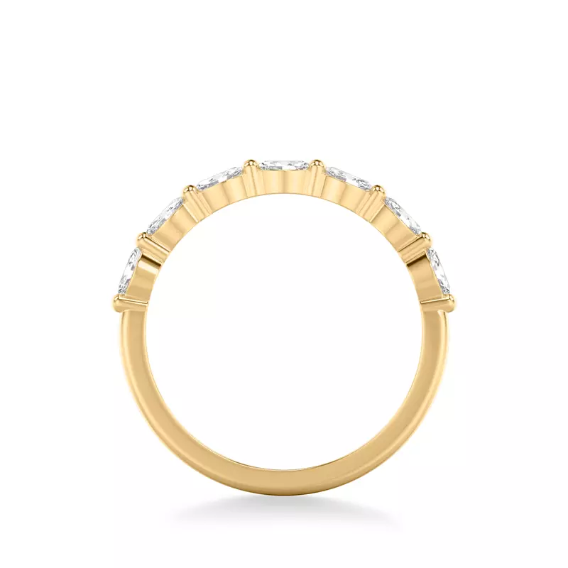 18K Yellow Gold Petite Marquise Diamond Band (1/3 ct. tw.)