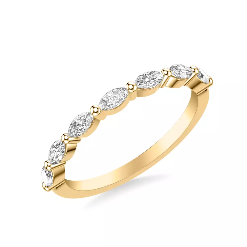 18K Yellow Gold Marquise Diamond Band (1/2 ct. tw.)