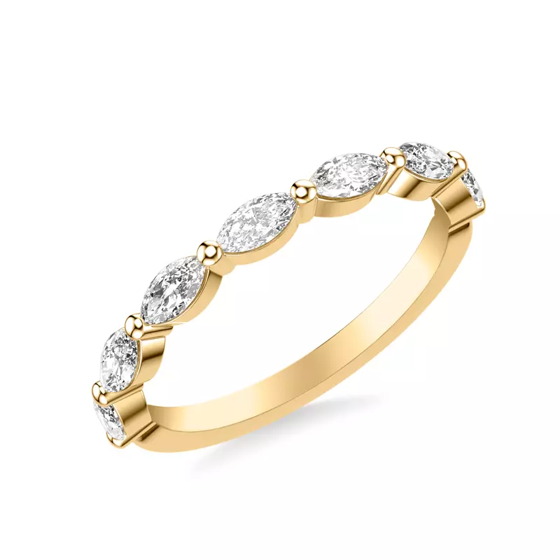 14K Yellow Gold Deluxe Marquise Diamond Band (3/4 ct. tw.)