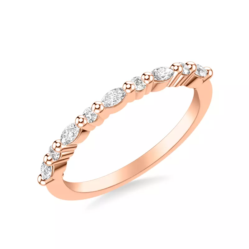 Petite Round and Marquise Diamond Band (1/3 ct. tw.)