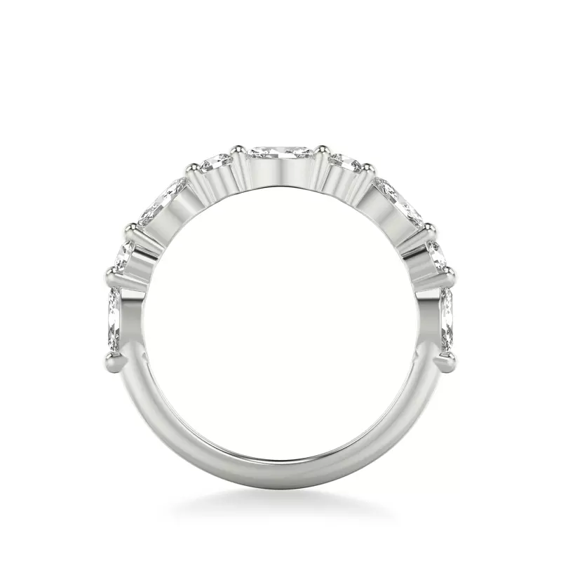 14K White Gold Deluxe Round and Marquise Diamond Band (3/4 ct. tw.)