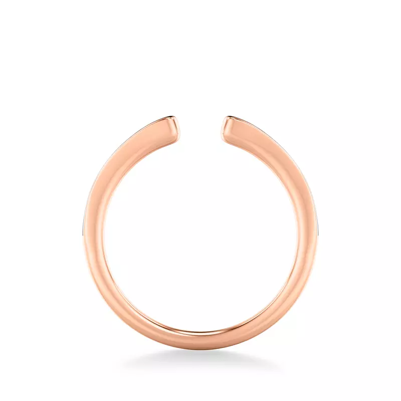 14K Rose Gold Open-End Ceramic Band