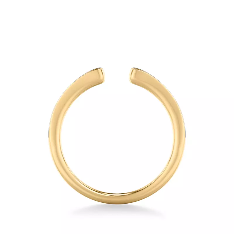 14K Yellow Gold Open-End Ceramic Band