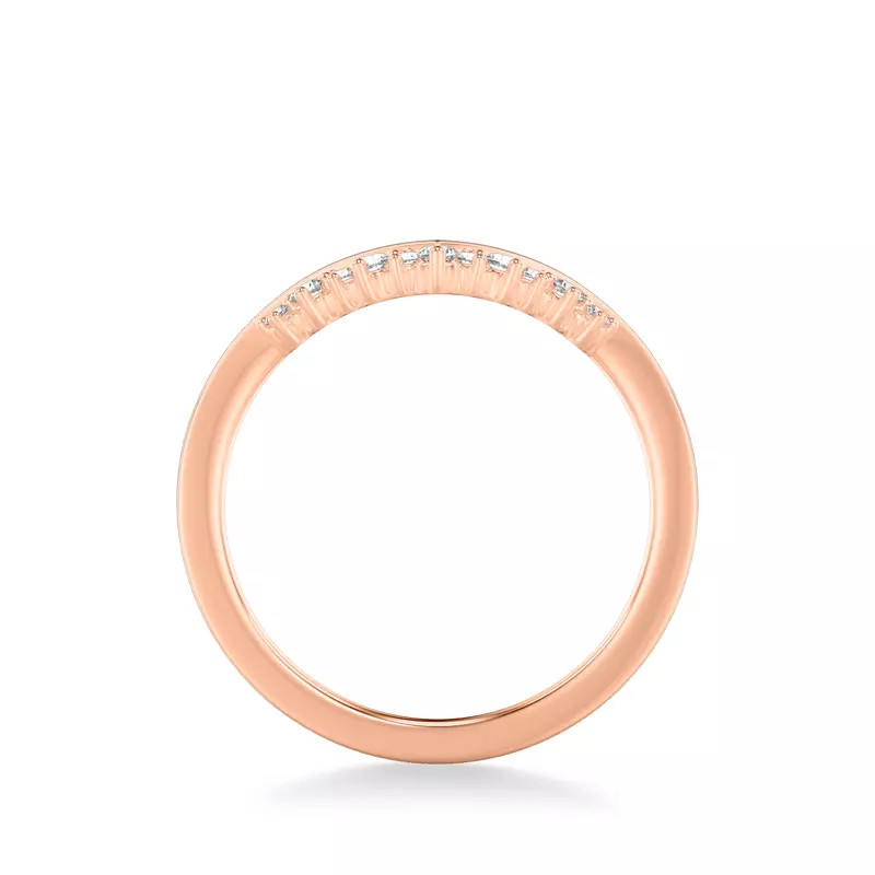 14K Rose Gold Diamond And Ceramic Tiara Band