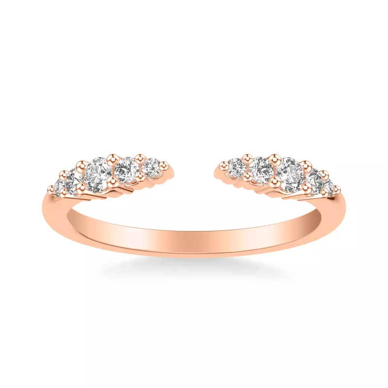 14K Rose Gold Lottie Diamond Open Band
