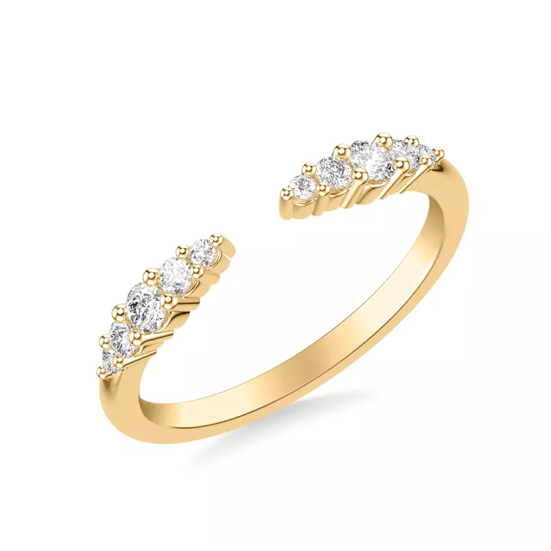 14K Yellow Gold Lottie Diamond Open Band