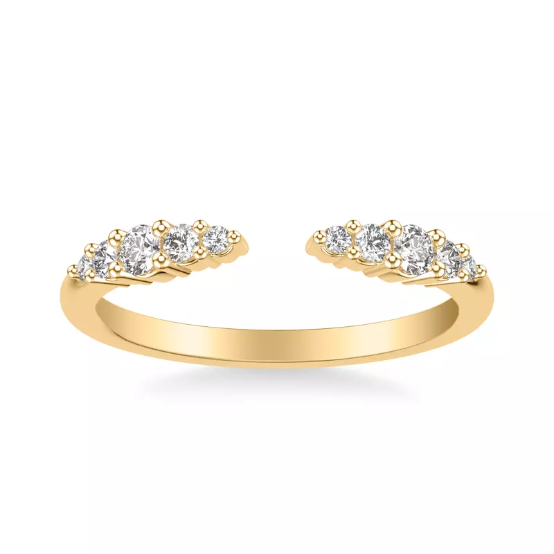 14K Yellow Gold Lottie Diamond Open Band
