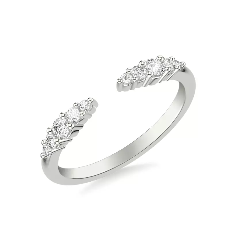 18K White Gold Lottie Diamond Open Band