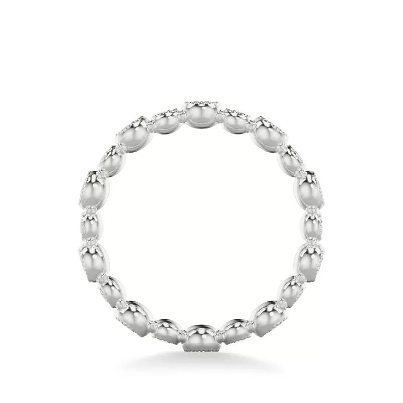 18K White Gold Diamond Bubble Eternity Band