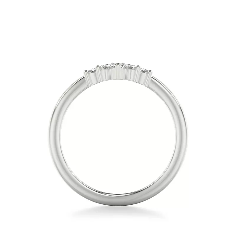 14K White Gold Marquise Diamond Tiara Band