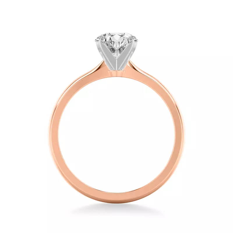 14K Rose Gold Timeless Solitaire Engagement Ring