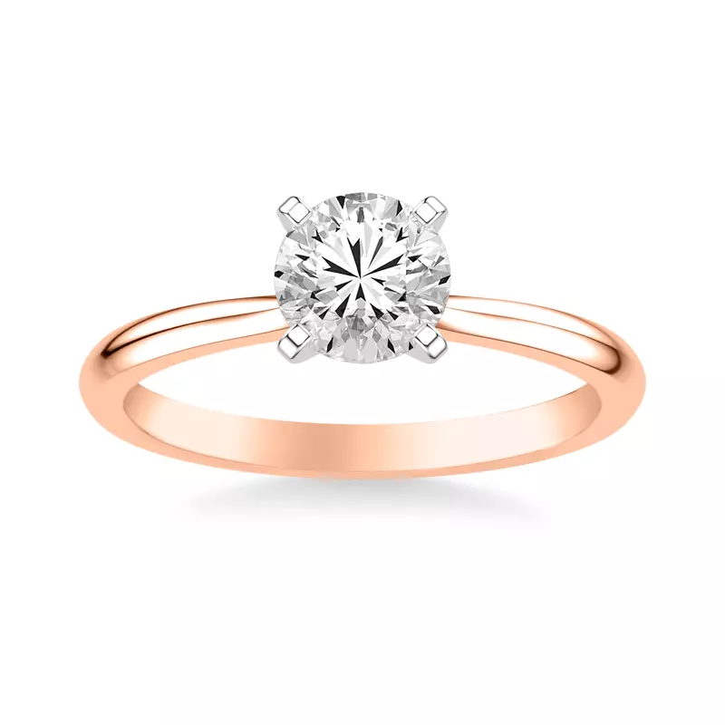 14K Rose Gold Timeless Solitaire Engagement Ring