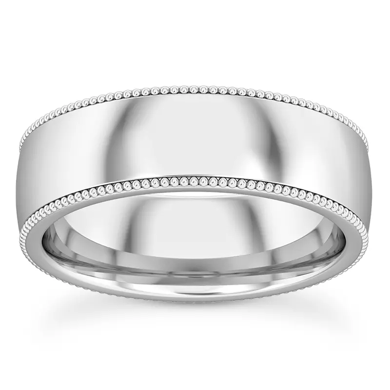 Platinum Carina Men's Wedding Band