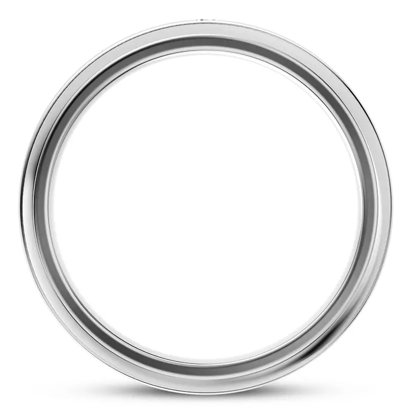 18K White Gold Crux Men's Wedding Band