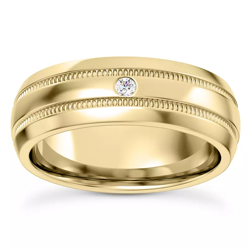 18K Yellow Gold Crux Men's Wedding Band