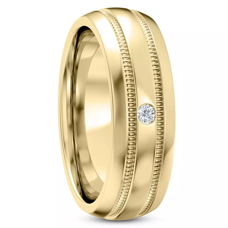 18K Yellow Gold Crux Men's Wedding Band