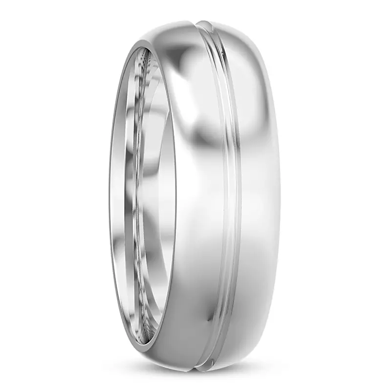 18K White Gold Grus Men's Wedding Band