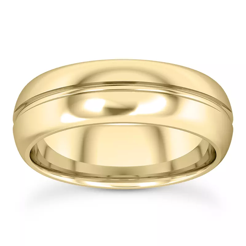 18K Yellow Gold Grus Men's Wedding Band