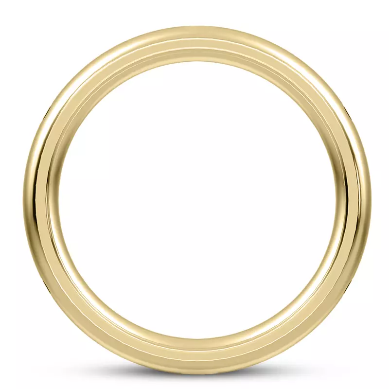 14K Yellow Gold Black-White Contrast Eternity Band (6mm)