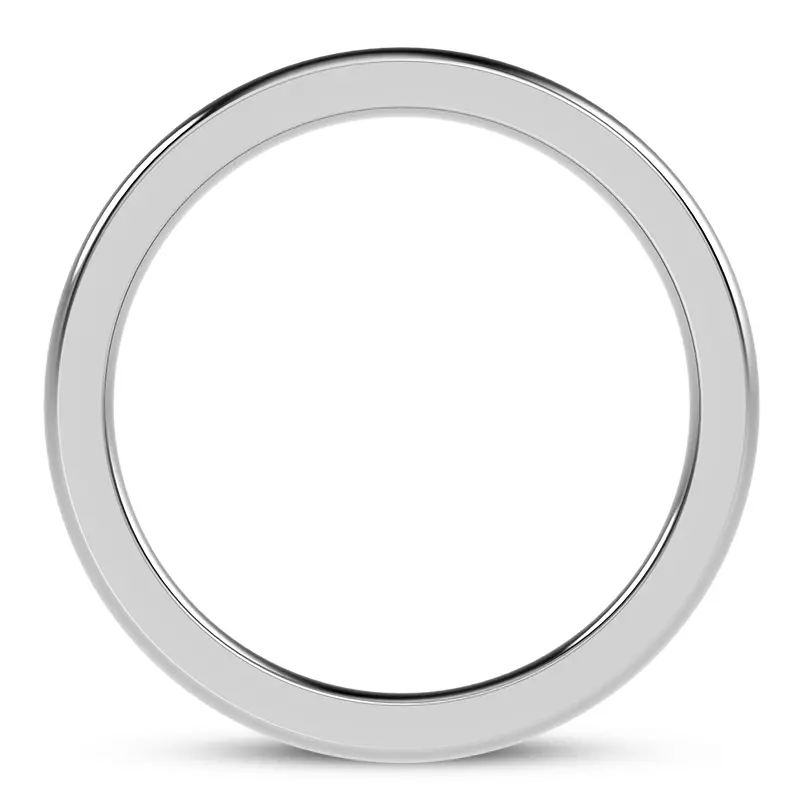 14K White Gold Ara Men's Eternity Wedding Band