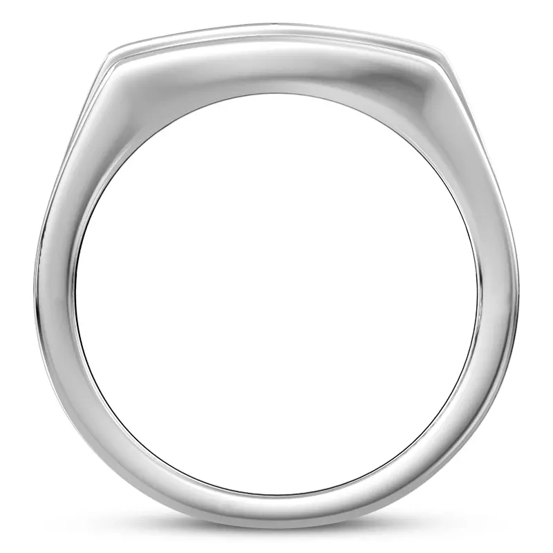 14K White Gold Graduating Round Channel-Set Diamond Band (5.2mm)