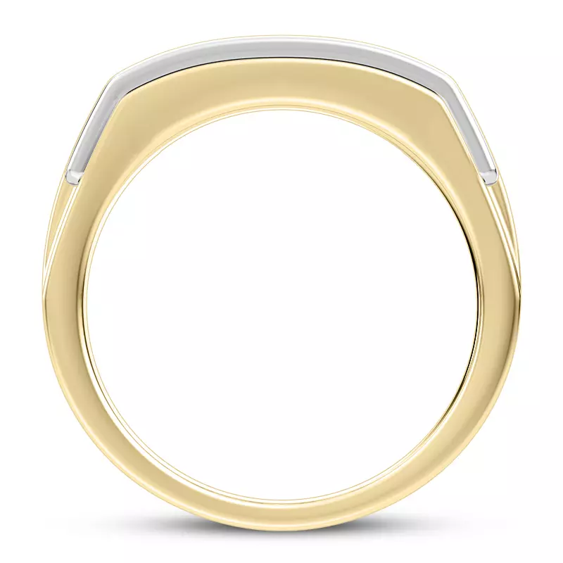14K Yellow Gold Five-Stone Lab Princess-Cut Channel-Set Band (5mm)