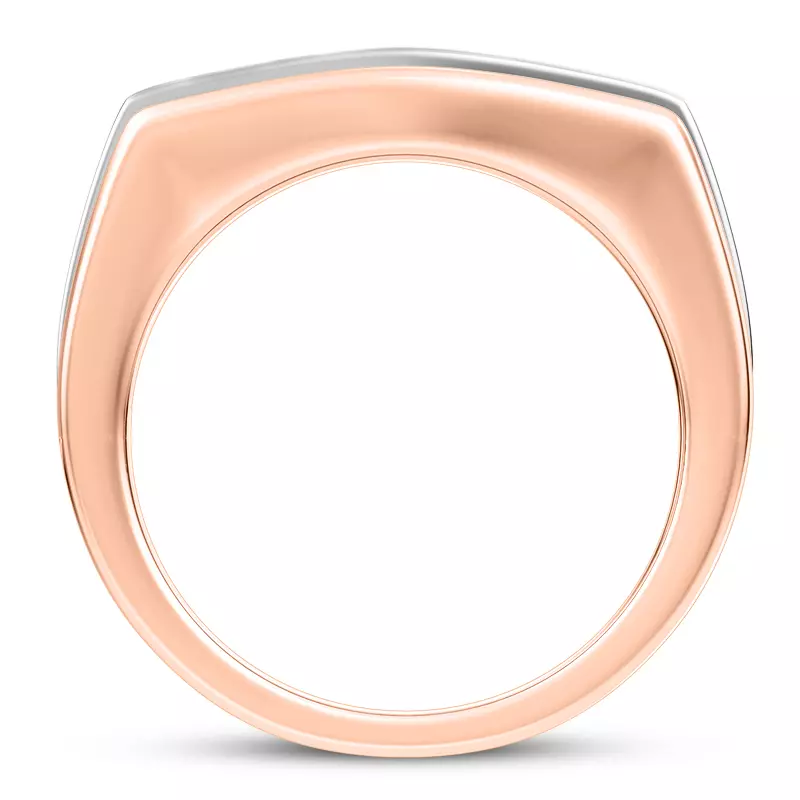 14K Rose Gold Graduating Round Channel-Set Lab Diamond Band (6.7mm)