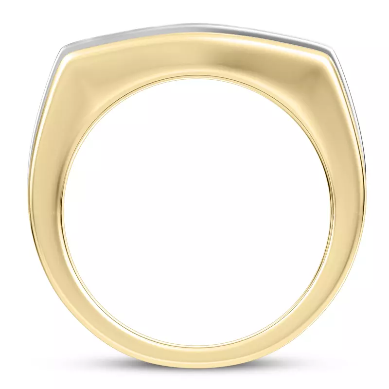 14K Yellow Gold Graduating Round Channel-Set Lab Diamond Band (6.7mm)