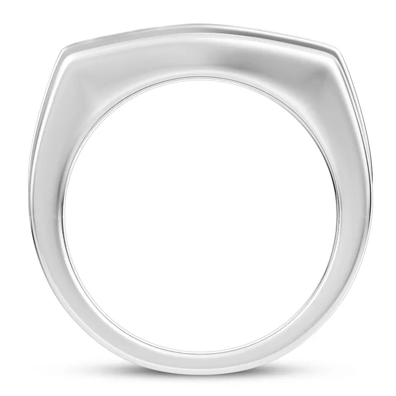 14K White Gold Graduating Round Channel-Set Diamond Band (6.7mm)
