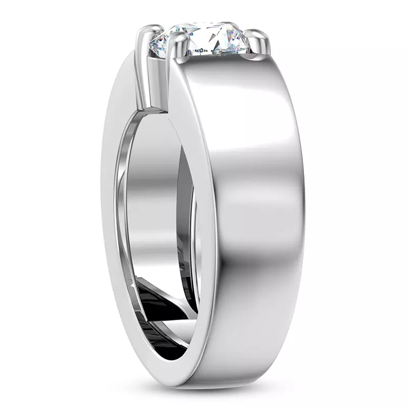 14K White Gold Berg Solitaire Ring