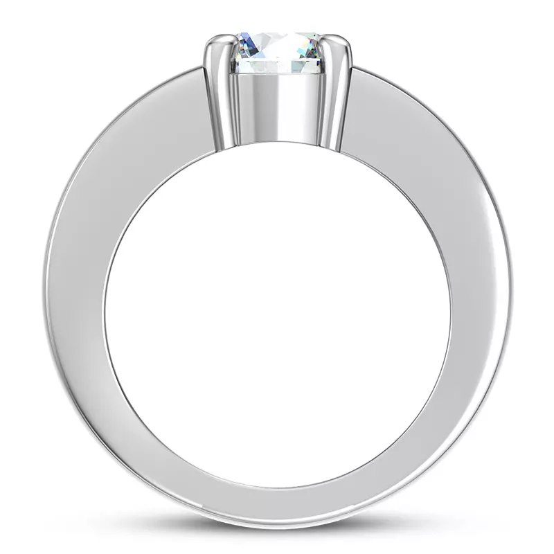 14K White Gold Berg Solitaire Ring
