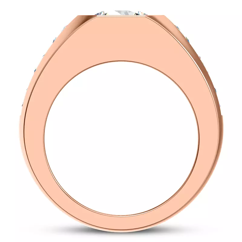 14K Rose Gold Ala Channel Set Lab Diamond Engagement Ring
