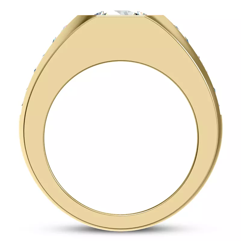 18K Yellow Gold Ala Channel Set Lab Diamond Engagement Ring