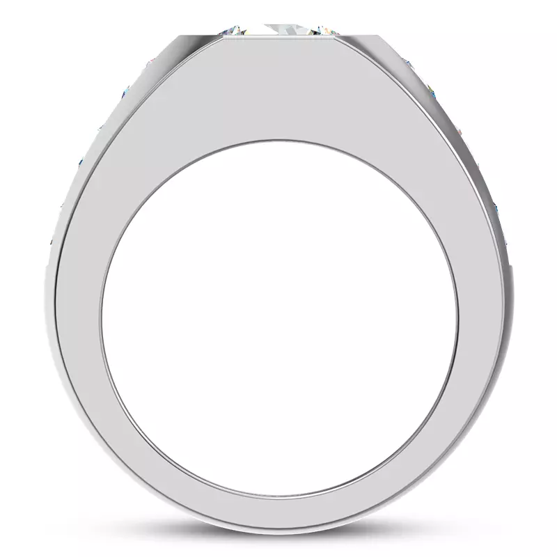 Platinum Ala Channel Set Diamond Engagement Ring