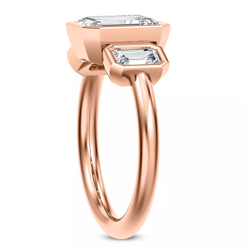 14K Rose Gold Ojo Diamond Engagement Ring