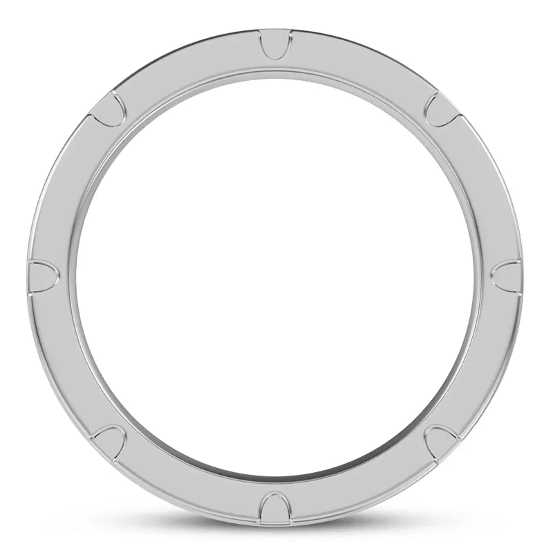 Platinum Crater Eternity Wedding Band