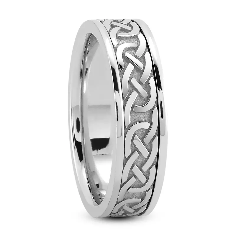 Platinum Celtic Knot Band (5mm)