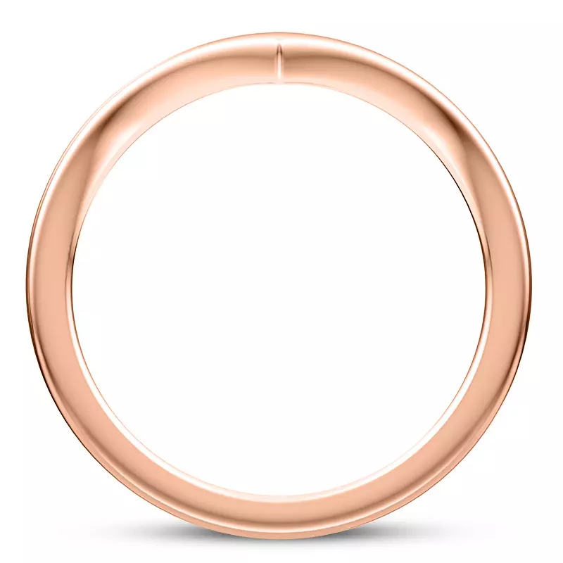 14K Rose Gold Roxie Chevron Polished Band