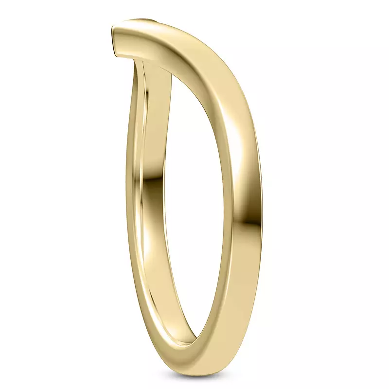 14K Yellow Gold Roxie Chevron Polished Band